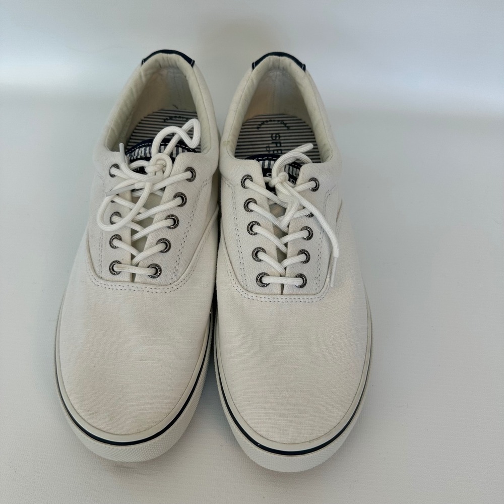Sperry Top-Sider Mens White Canvas Boat Shoes Sneakers Size‎ 12 STS22131 - Picture 10 of 16